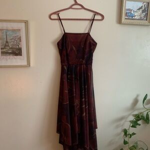 American Vintage Burgundy and Black Spaghetti Strap Dress